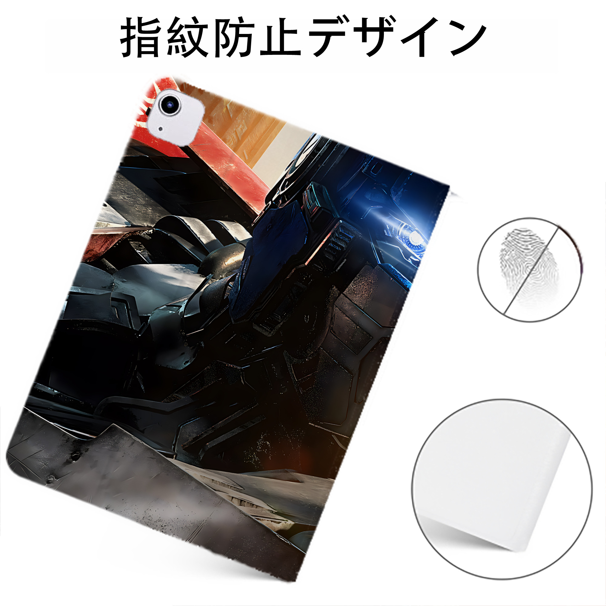 （画像用） Transformers トランスフォーマー IPadケース ペンホルダー付き ブックスタイルデザイン